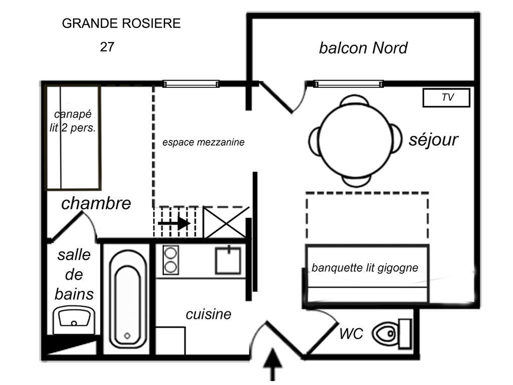Residence Grande Rosiere Méribel Pokoj fotografie