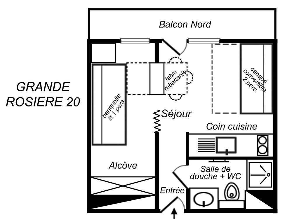 Residence Grande Rosiere Méribel Pokoj fotografie